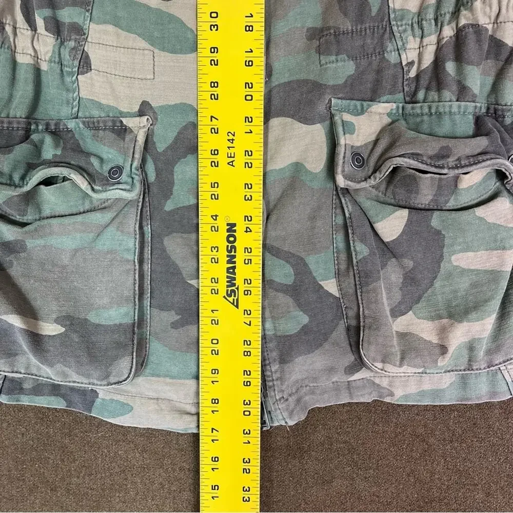 Free People Jacket Women's Size Small Military Camo Utility Multi-pocket Combat